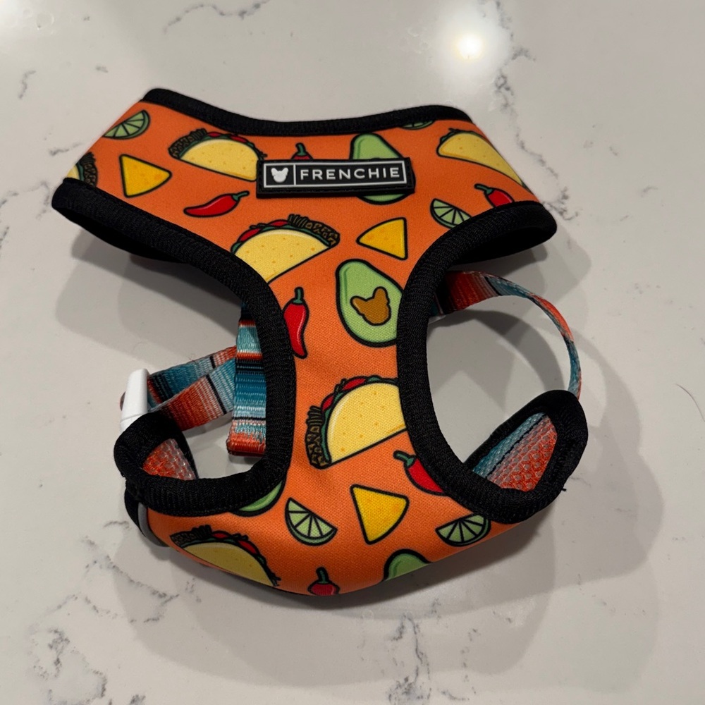 Frenchie taco pattern dog harness